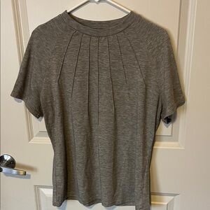 Gray Faux-PleatWomen's T-shirt